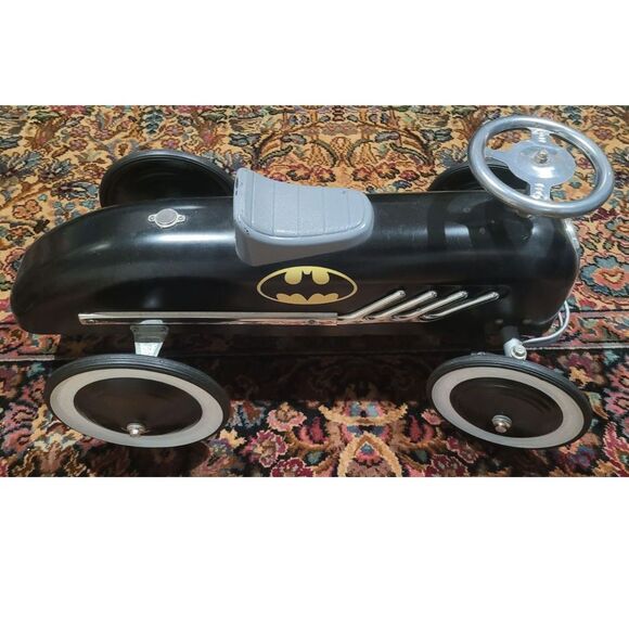 RARE - HTF - Pottery Barn retro vintage style Batman Batmobile Ride-On - Picture 5 of 10